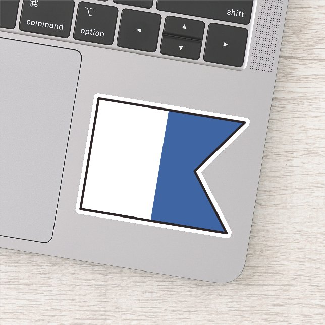 Signal flag ALFA/ALPHA - diver down (Detail)