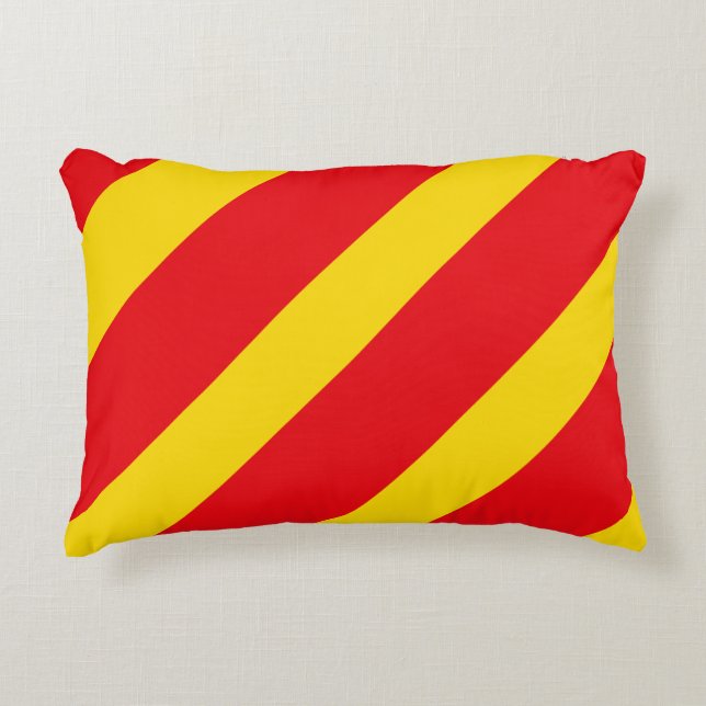 Signal Flag Letter Y Decorative Cushion (Front)