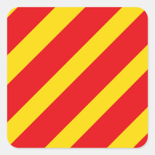 Signal Flag Letter Y Square Sticker