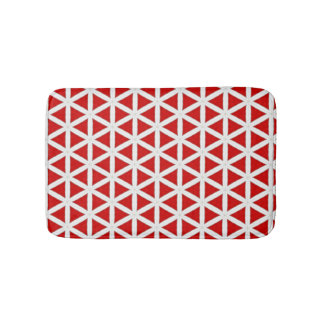 Signal Flux – Red & White Modern Design Bath Mat
