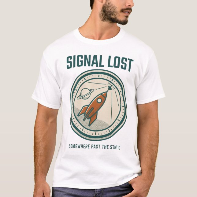 Signal Lost Retro Rocket Mission Patch Tee (Front)