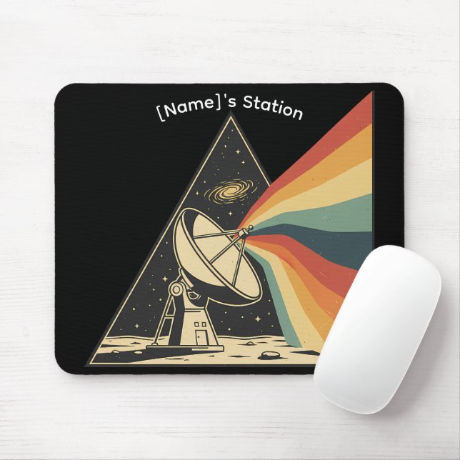 Signal Received - Custom Streamer Station Desk Mat Mouse Mat (With Mouse)