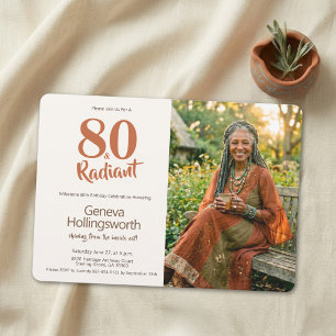 Signature 80th Birthday Milestone Photo Tribute Invitation