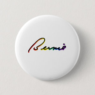 Signature Bernie Sanders Pride Rainbow - LGBT Poli 6 Cm Round Badge