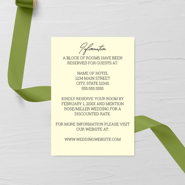 Signature Calligraphy Wedding Enclosure Card (Creator Uploaded)