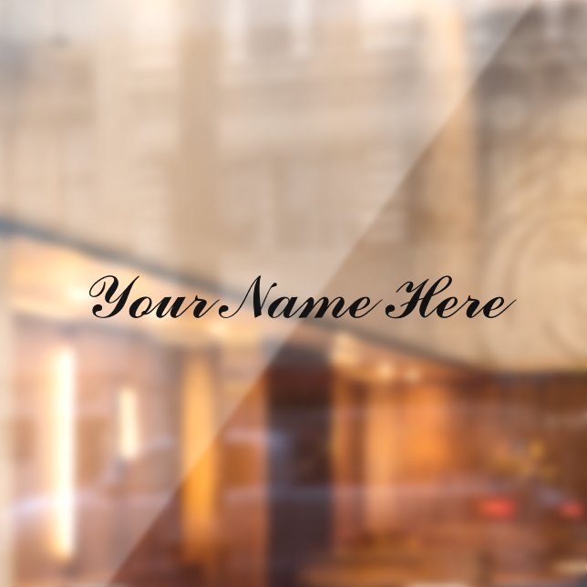 Signature clean simple name script window cling (Sheet 2)