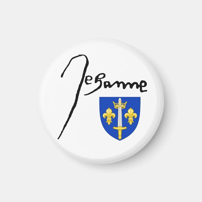 Signature/ coat of arms of Jeanne d'Arc Magnet (Front)