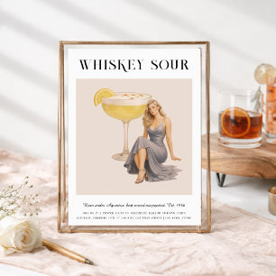 Signature Cocktail Aquarius Zodiac Birthday Invitation