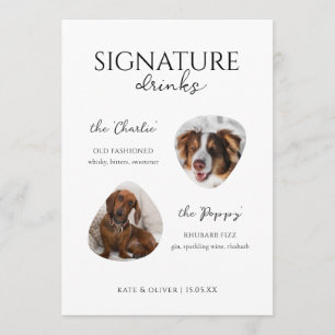 Signature Cocktail Dog Photo Drinks Bar Menu