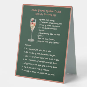 Signature Cocktail Green Tea Strawberry Fizz