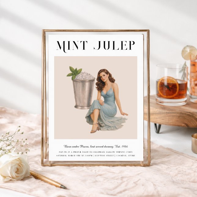 Signature Cocktail | Pisces Zodiac Birthday Invitation (Creator Uploaded)