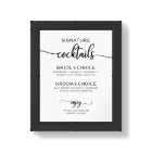 Signature Cocktails Elegant Script Wedding Sign