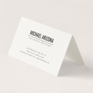 Signature Cream Minimalist Simple Plain Business Card