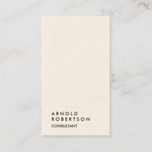 Signature Cream Trendy Modern Minimalist Business Card