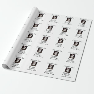 Signature drink add pet photo name date year text wrapping paper