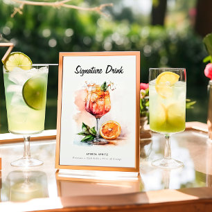 Signature Drink Aperol Spritz Bridal Shower Poster