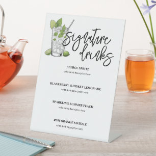 Signature Drinks Bar Sign