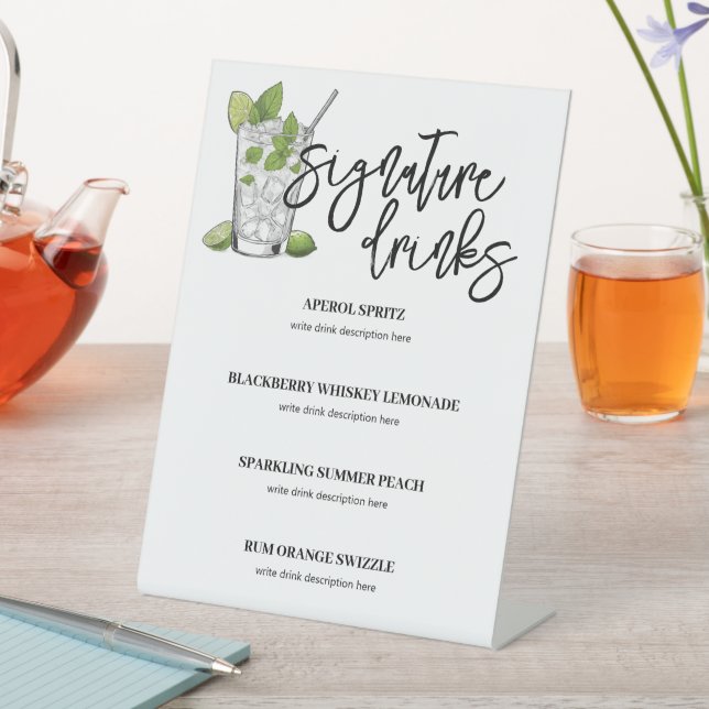 Signature Drinks Bar Sign (In SItu)