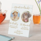 Signature Drinks Custom Photo Gold Pet Wedding Bar