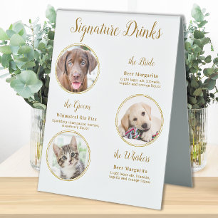 Signature Drinks Elegant Gold Pet Wedding 3 Photos