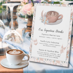 Signature Drinks Lingerie & Lattes Bridal Shower