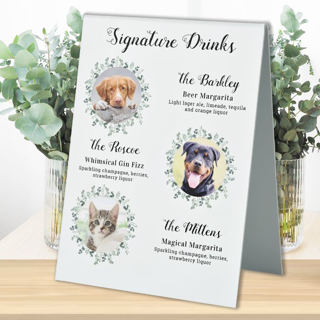 Signature Drinks Personalised 3 Photo Pet Wedding (Creator Uploaded)