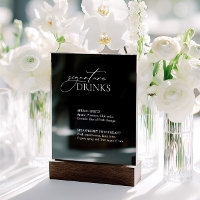 Signature Drinks Wedding Bar Black