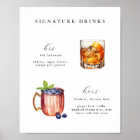 Signature Drinks Wedding Cocktail Bar