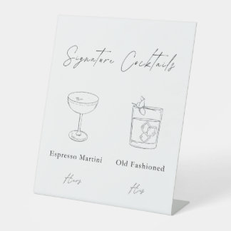 Signature Drinks Wedding Sign