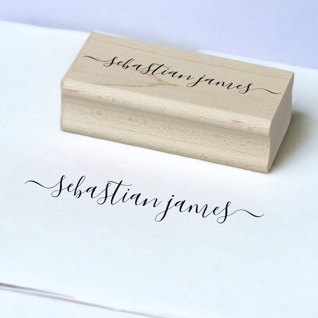 Signature Elegant Personalised Rubber Stamp (Signature Elegant Personalized Rubber Stamp from Ricaso. Easy way to sign documents.)
