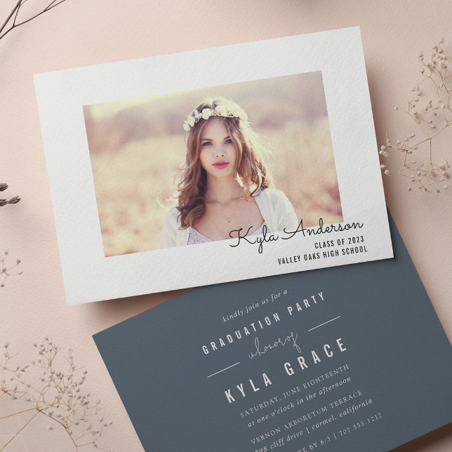 Signature Frame | Photo Graduation Party Invitation (Creator Uploaded)
