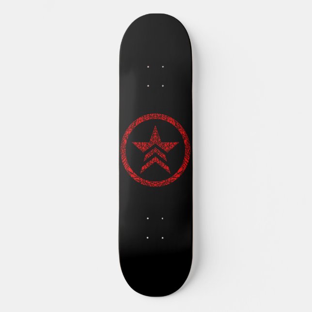 Signature Freedom Star Custom Pro Park Board Skateboard (Front)