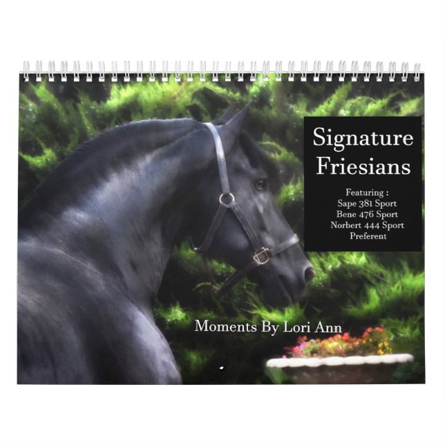 Signature Friesian Stallions Calendar (Cover)