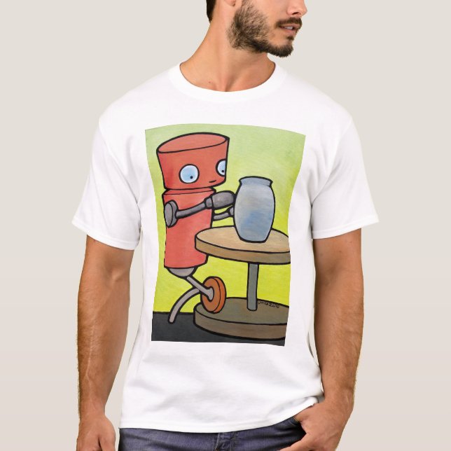 Signature Glaze (robot potter) T-Shirt (Front)