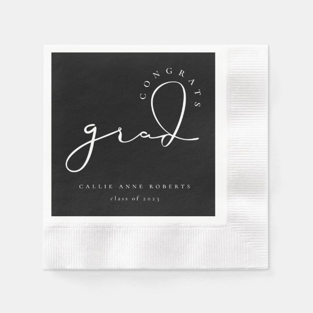 Signature Grad Script Napkins (Front)
