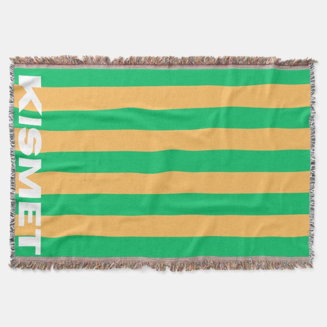 Signature Green Kismet Throw Blanket (Front)