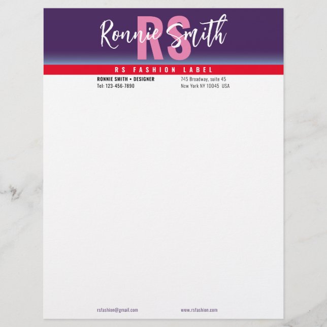 Signature Letterhead (Front)