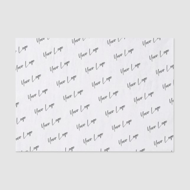 Signature Logo Business Template Tissue Paper (Front)