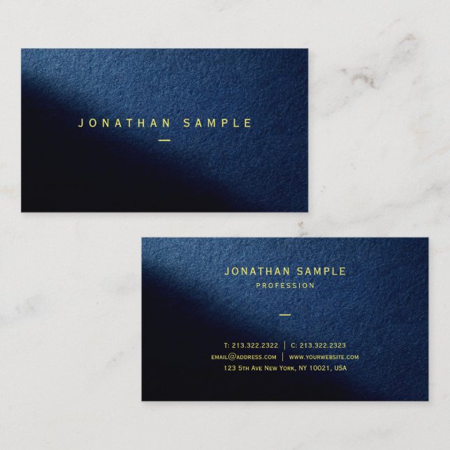 Signature Matte Paper Your Custom Text Elegant Business Card (Front/Back)
