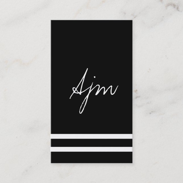 Signature Monogram 2 | Bokeh / Diamonds / Pearls Business Card (Front)