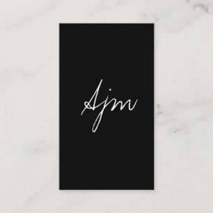Signature Monogram 2 / Steel Brush Business Card