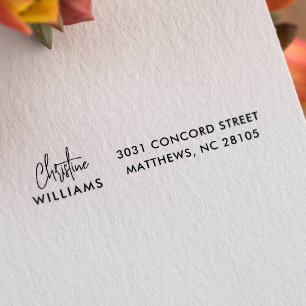 Signature Monogram Handwritten Script Blush pink Self-inking Stamp