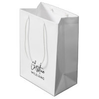 Signature Monogram Handwritten Script White
