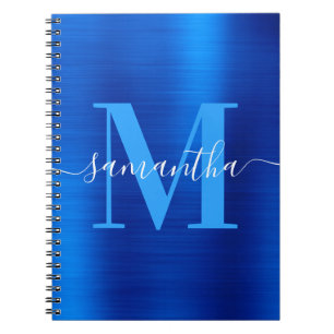 Signature Monogram Royal  Blue Foil  Notebook