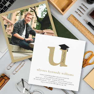 Signature Monogram U Class of 2026 Senior Graduate Invitation