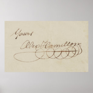 SIGNATURE of ALEXANDER HAMILTON Poster