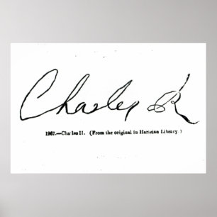 Signature of Charles II Poster