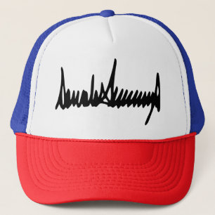 Signature of Donald Trump Autograph Trucker Hat