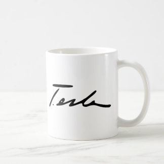 Signature of Electricity Genius Nikola Tesla Coffee Mug