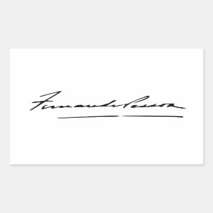 Signature of Fernando Pessoa Rectangular Sticker